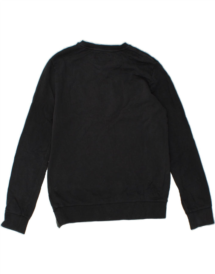 CALVIN KLEIN JEANS Womens Graphic Sweatshirt Jumper UK 14 Medium Black Vintage Calvin Klein Jeans and Second-Hand Calvin Klein Jeans from Messina Hembry 