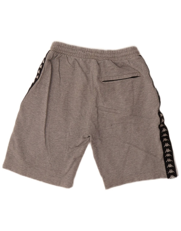 Kappa Mens Graphic Sport Shorts XS Grey Colourblock Cotton