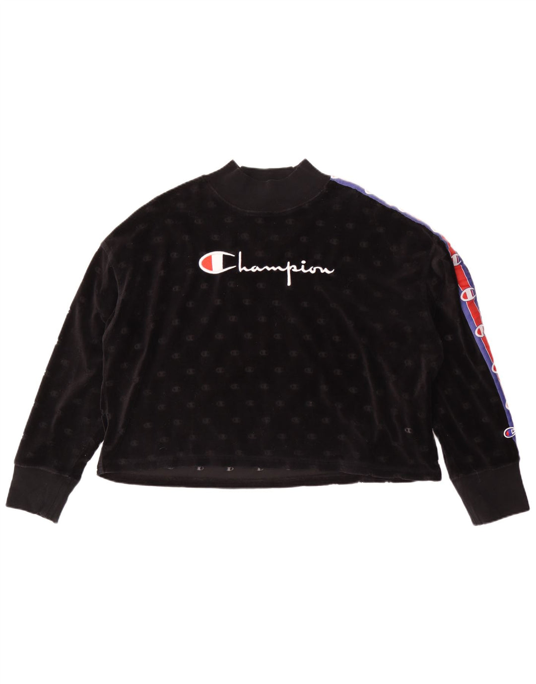 Champion Sweat-shirt graphique pour femme UK 14 Medium Black Colourblock