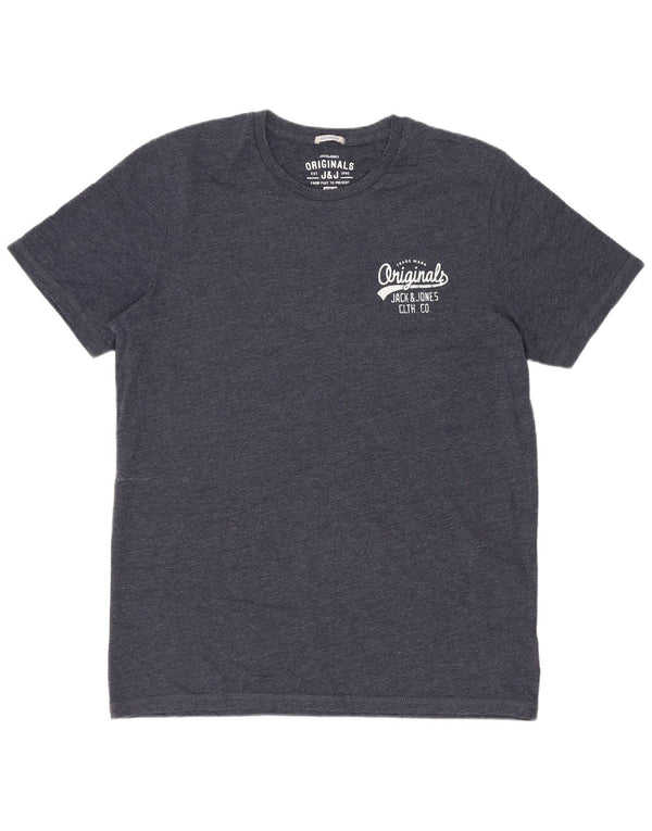 Jack & Jones T-Shirt Homme Bleu Marine Moyen Coton