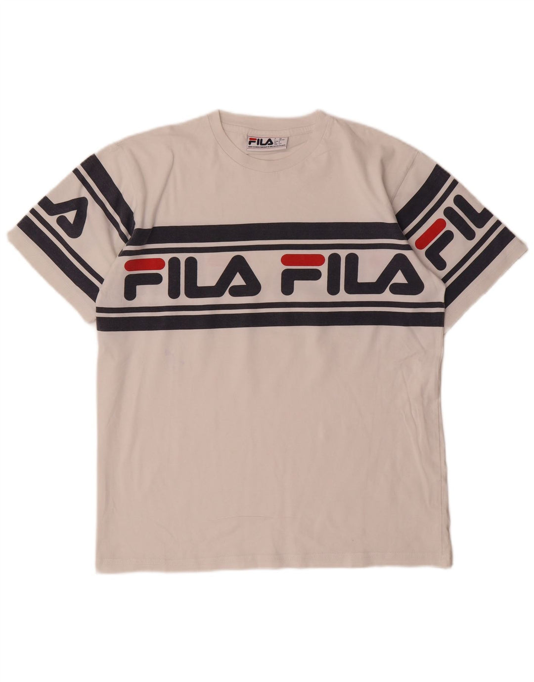 Fila T-Shirt Graphique Homme Petit Blanc