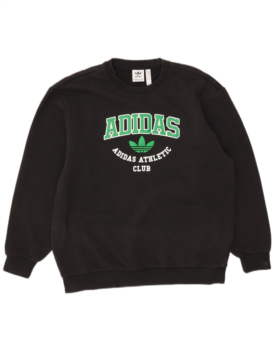 Adidas Sweat-shirt surdimensionné graphique pour homme 2XS en coton noir