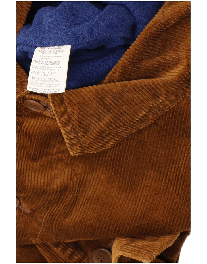 Benetton Veste en velours côtelé pour homme UK 38 Coton kaki moyen