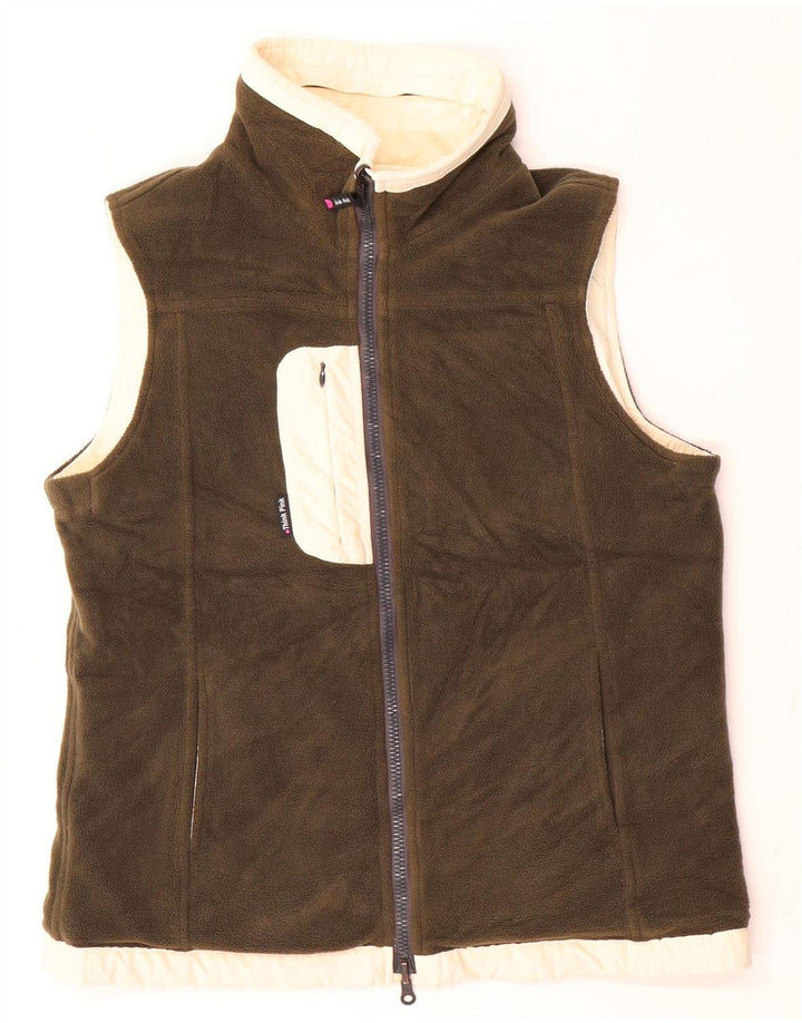 Think Pink Femme Gilet Réversible Oversize IT 40 Petit Beige Polyamide