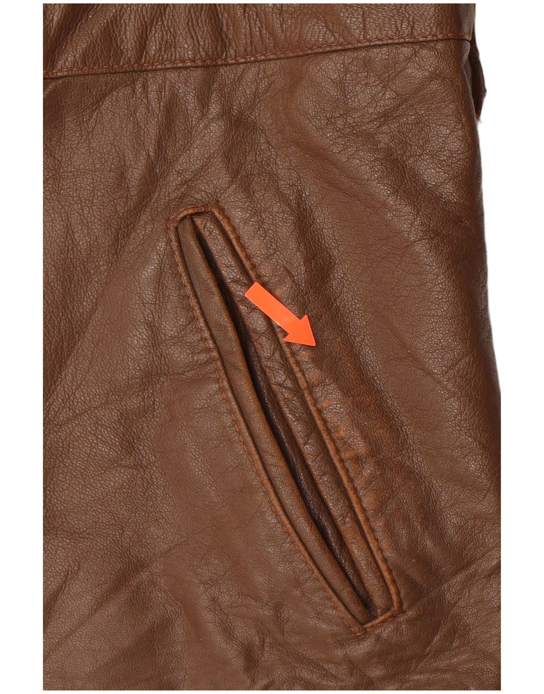 VINTAGE Veste en cuir homme IT 52 XL Marron