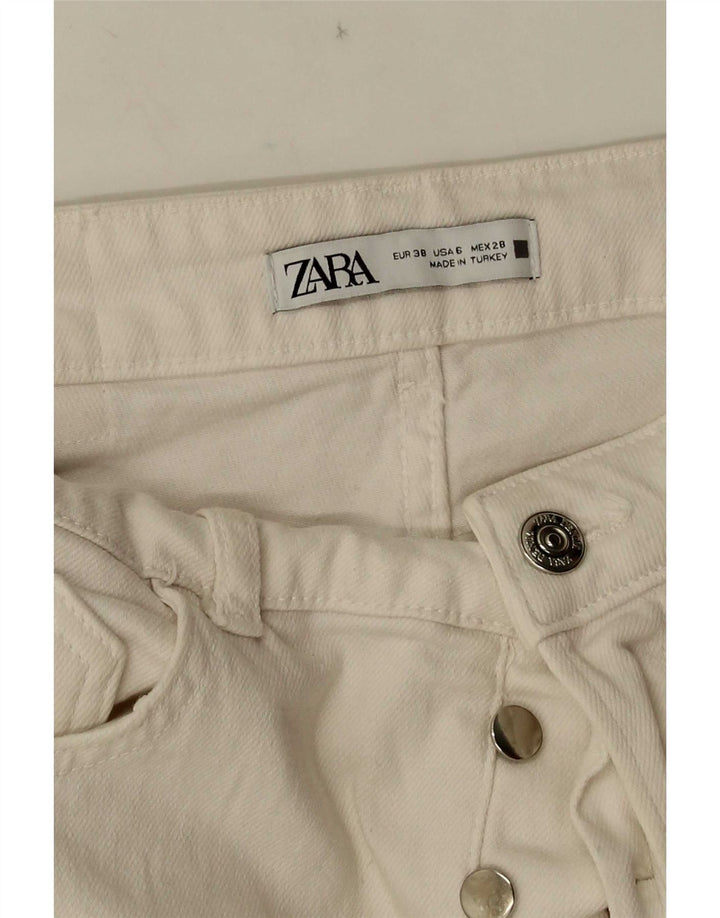 Zara Jean droit femme EU 38 Small W28 L26 Blanc
