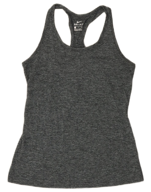 Nike Femme Dri Fit Débardeur UK 8 Petit Gris Moucheté Polyester