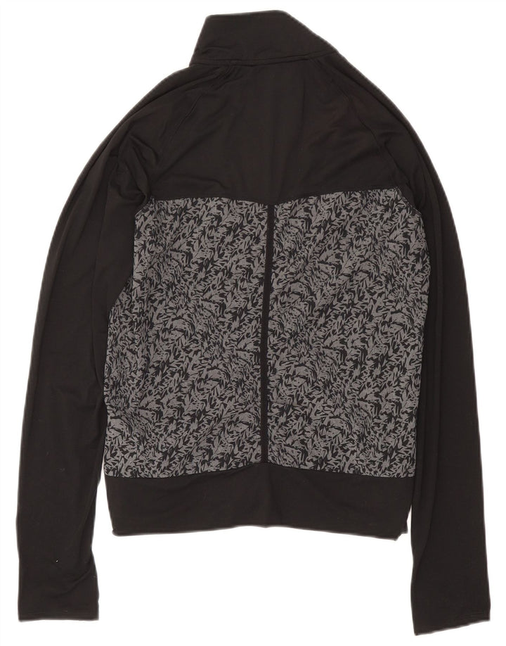 Adidas Veste de survêtement à motif abstrait pour femme UK 10 Petit Noir