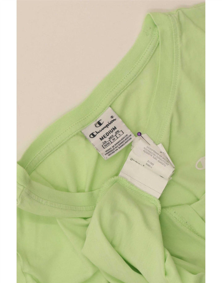 Champion T-Shirt Femme Top UK 12 Coton Vert Moyen