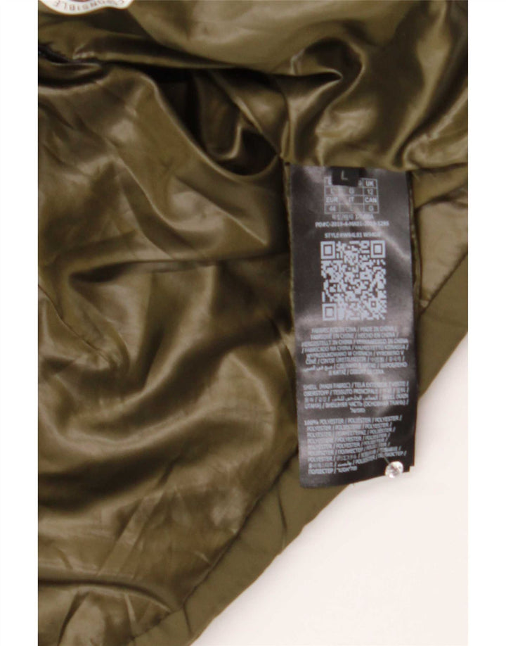Guess Veste matelassée graphique pour femme UK 12 Kaki moyen Polyester