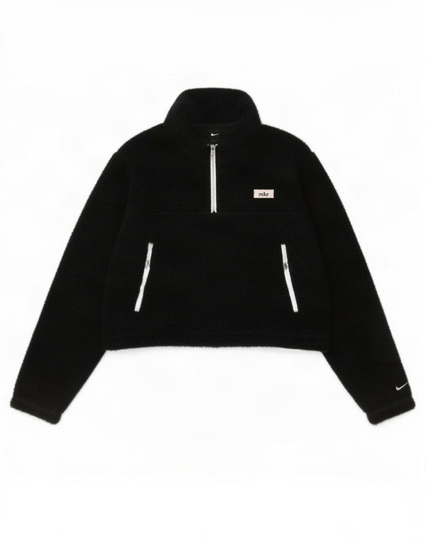 Nike Veste polaire Therma-Fit ample à fermeture éclair 1/4 pour femme Taille L Noir