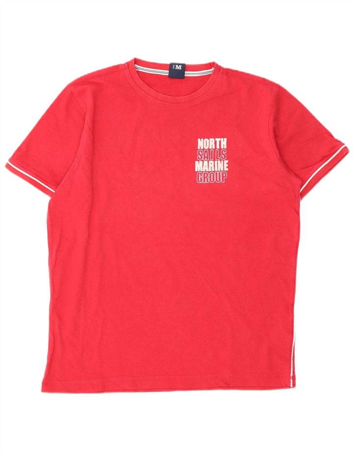 North Sails T-Shirt Graphique Homme Rouge Moyen Coton
