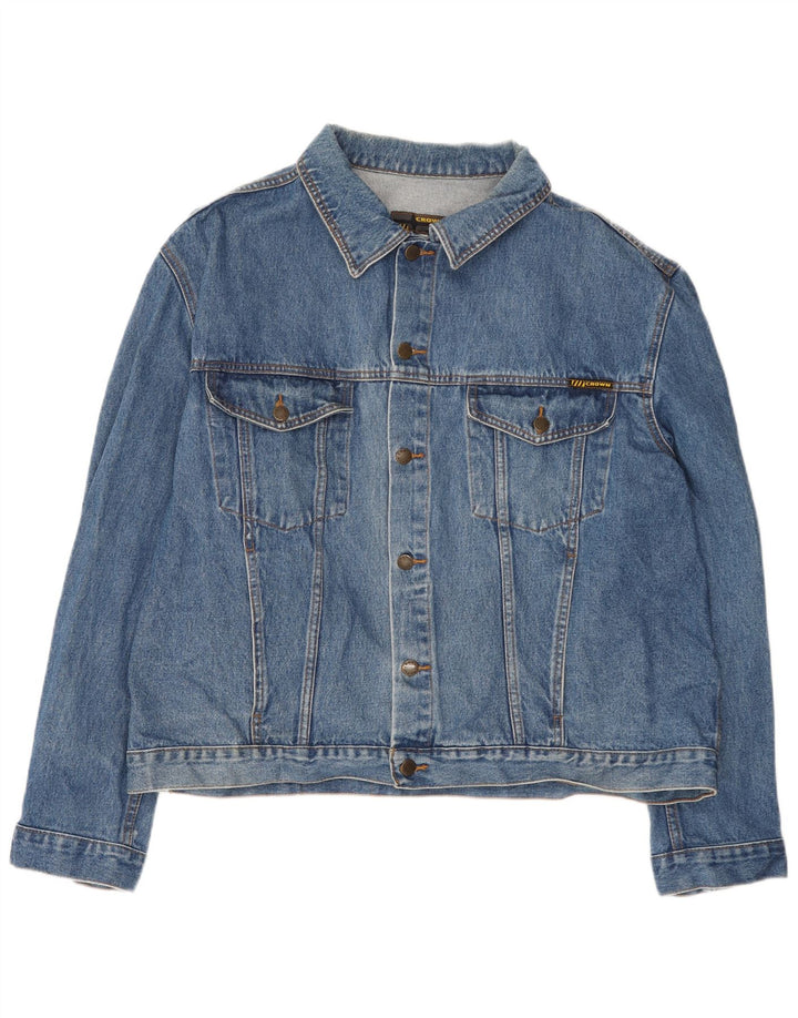 CROWN Veste en Jean Homme UK 44 2XL Bleu Coton