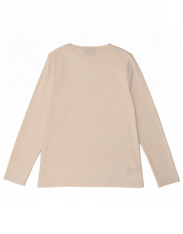 Marks & Spencer Haut à manches longues pour femme UK 12 Coton blanc moyen