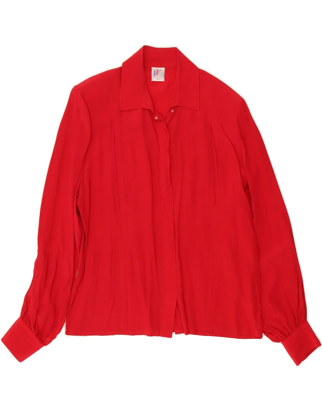 VISION Womens Shirt IT 42 Medium Red Vintage Vision and Second-Hand Vision from Messina Hembry 