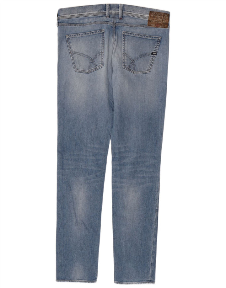 Gas Jean slim vieilli pour homme W34 L34 en coton bleu
