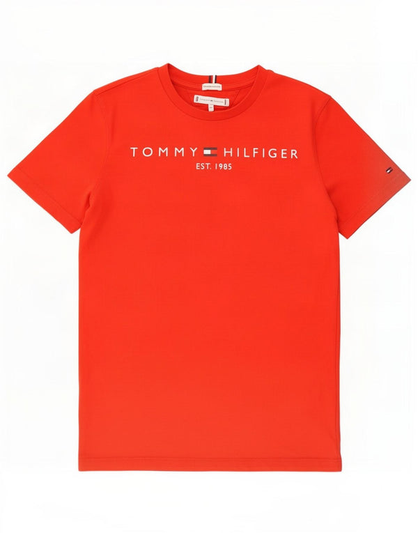 Tommy Hilfiger T-Shirt Graphique Garçon 13-14 ans Rouge Coton