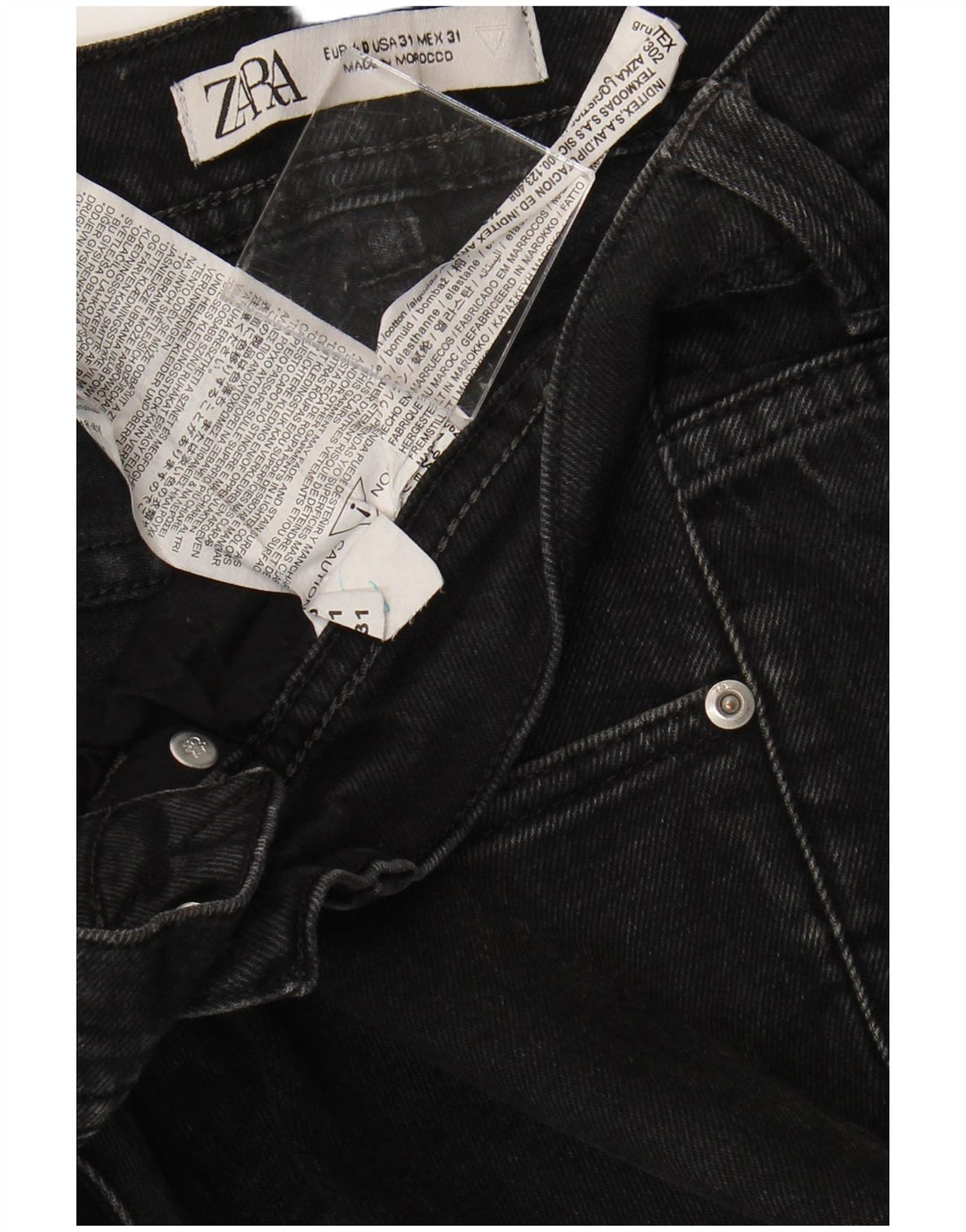 ZARA Mens Slim Jeans EU 40 Medium W31 L30 Black Cotton