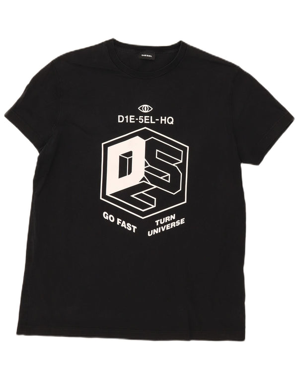 Diesel T-Shirt Graphique Femme UK 20 2XL Noir