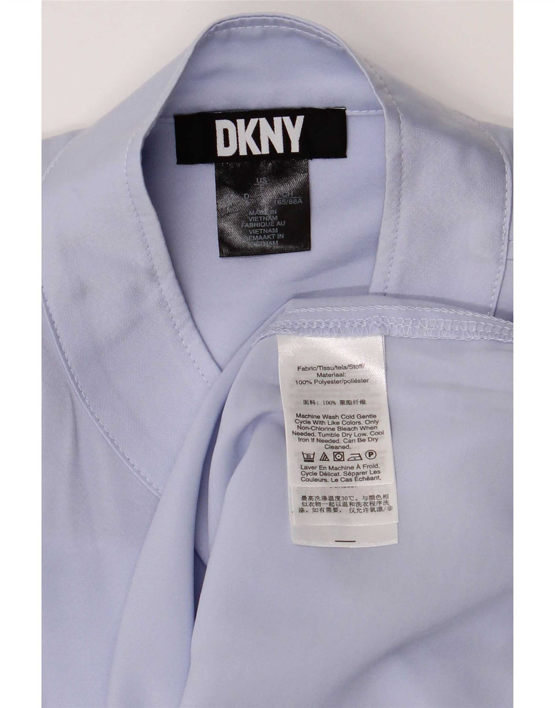 Dkny Chemisier surdimensionné à manches 1/2 pour femme UK 8 Petit Lilas Polyester