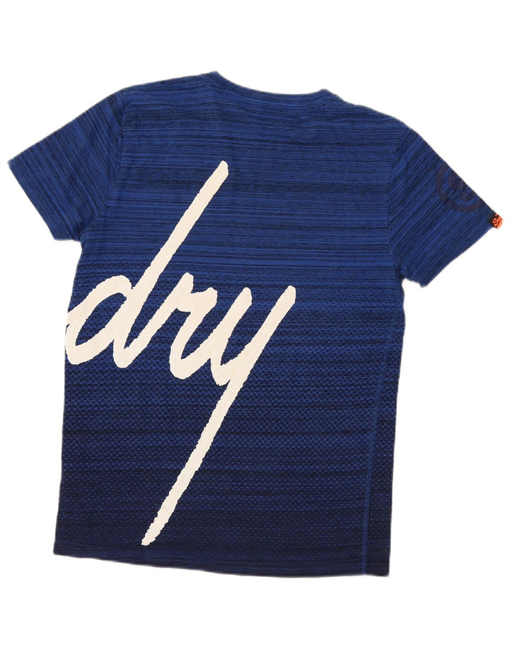 Superdry T-Shirt Regular Graphic Homme Bleu Moyen Rayé Coton