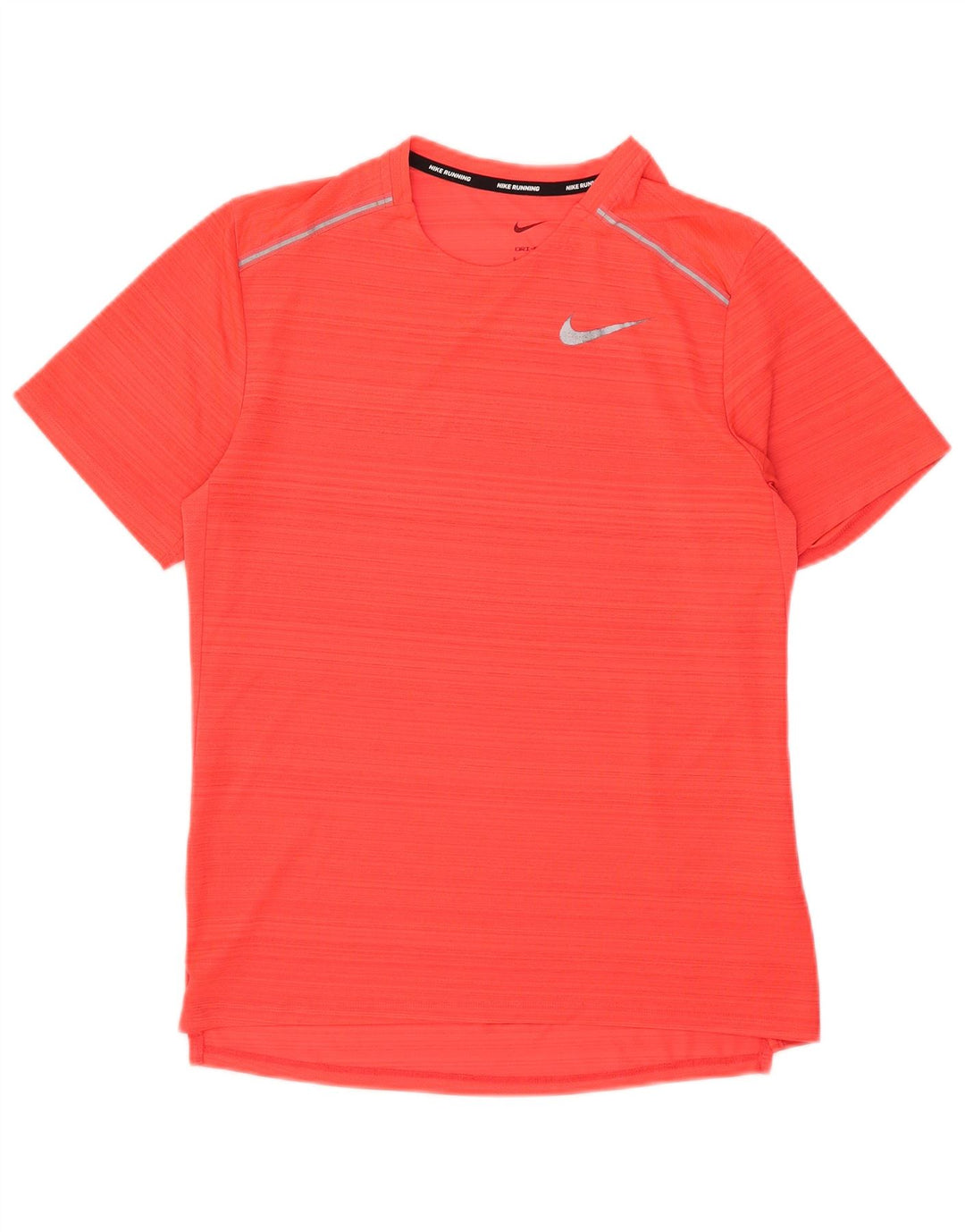 Nike Hommes Dri Fit T-Shirt Haut Petit Rouge Rayé Polyester