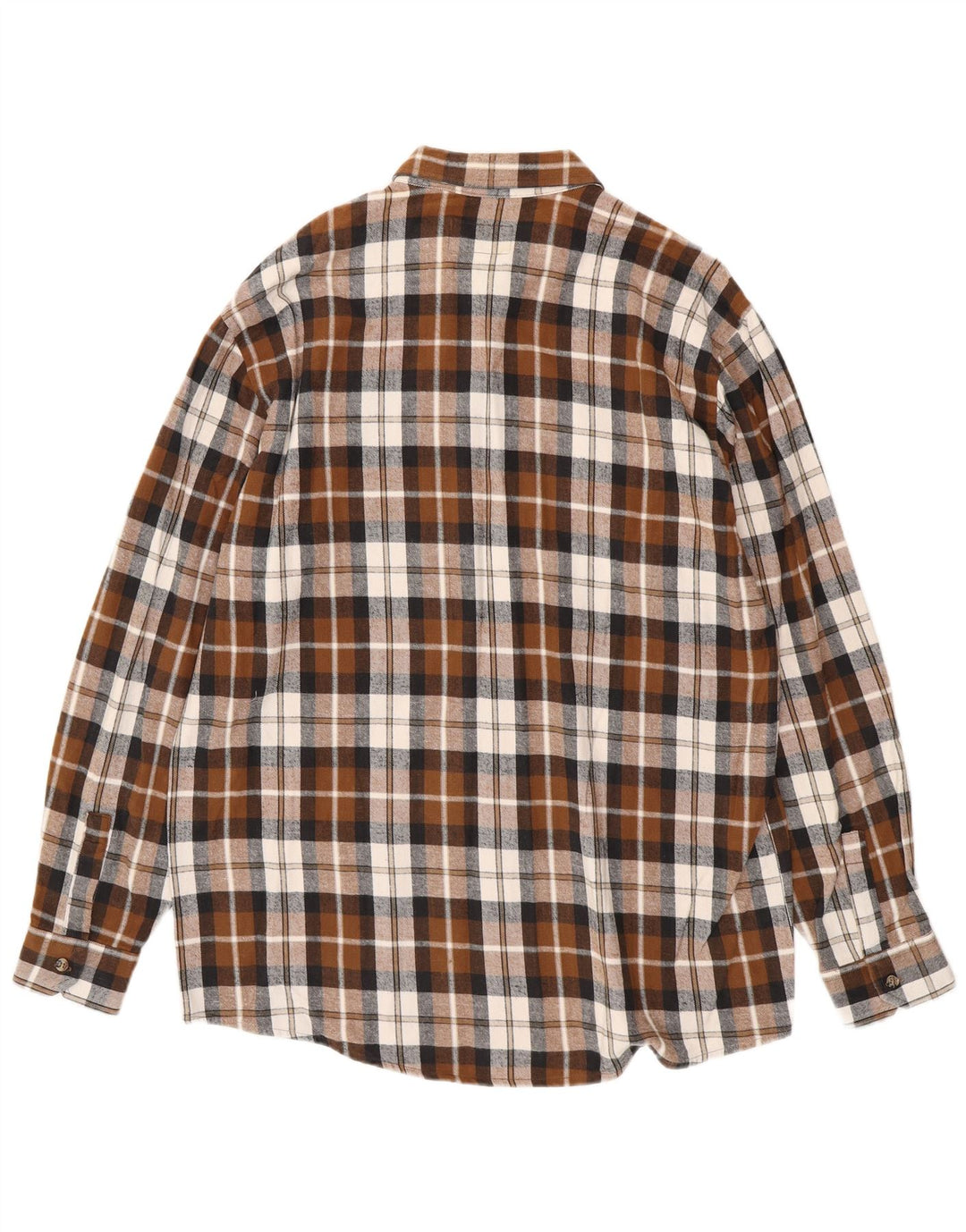 EUROPEAN PROJECT Chemise en flanelle pour homme en coton à carreaux marron