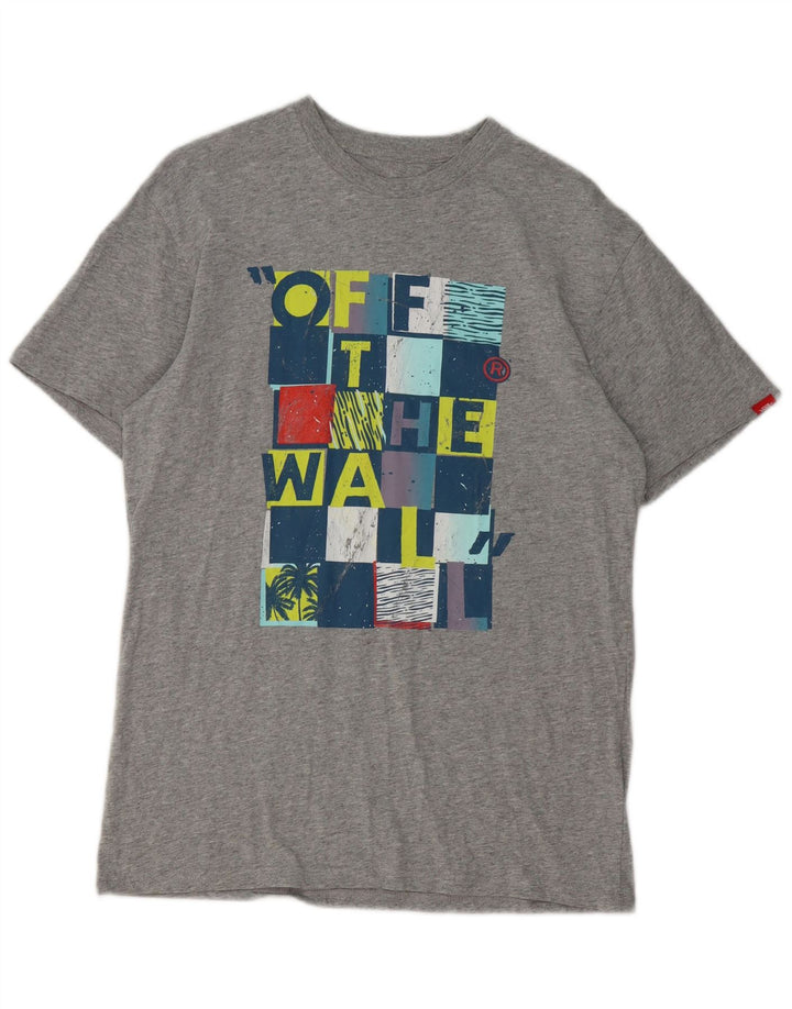 Vans T-Shirt Graphique Homme Gris Moyen Coton