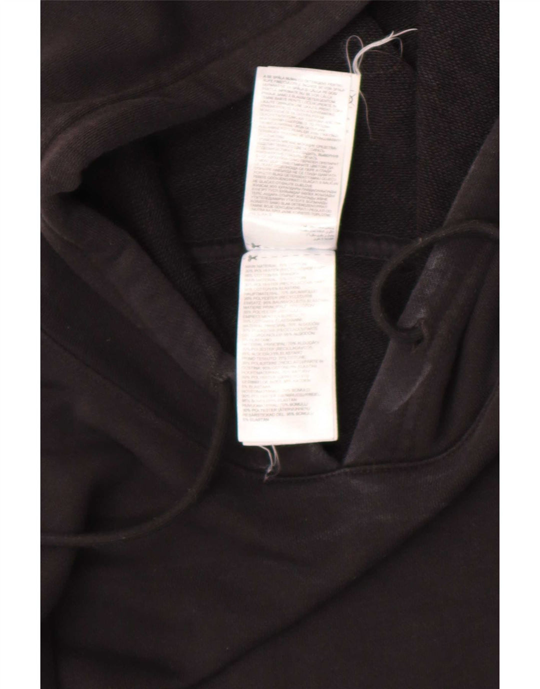Reebok Pull à capuche pour homme Large Noir Coton