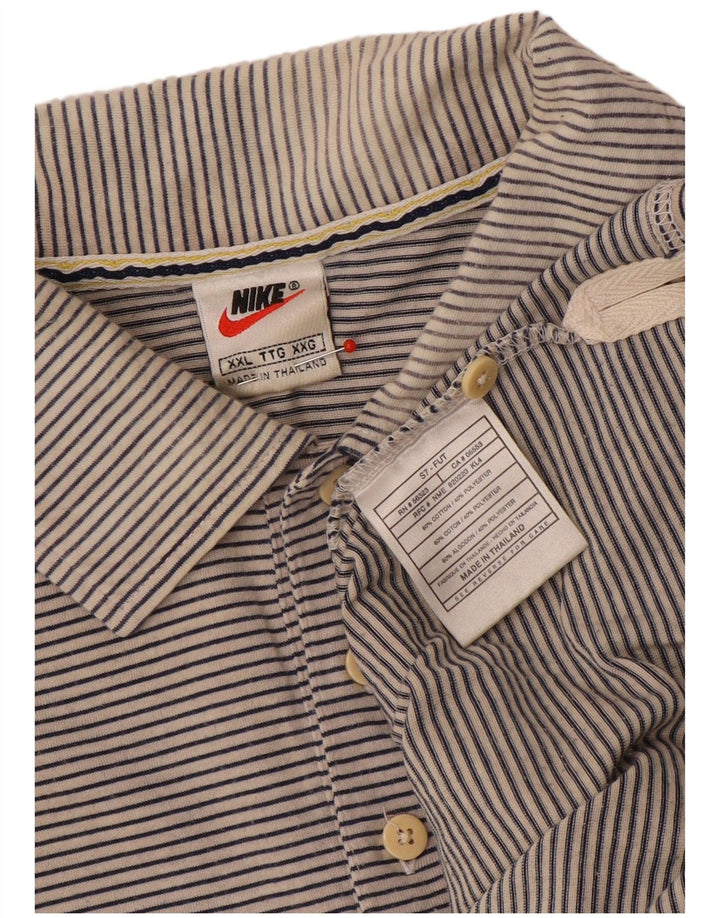 Nike Polo Homme 2XL Gris Rayé Coton