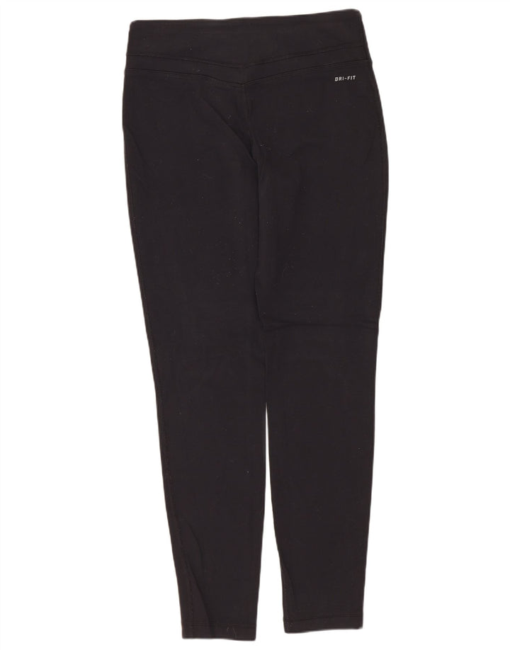 NIKE Legging Dri Fit pour femme UK 12 Nylon noir moyen