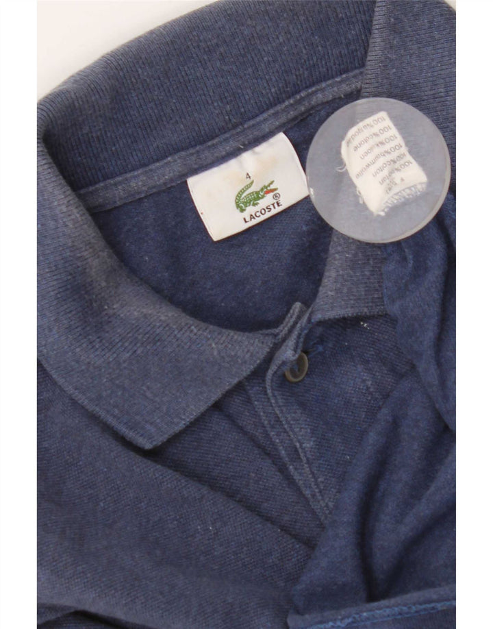 Lacoste Polo à manches longues pour homme Taille 4 Coton bleu moyen