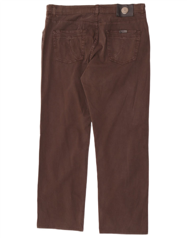 Trussardi Jean Droit W35 L30 Marron Coton Homme