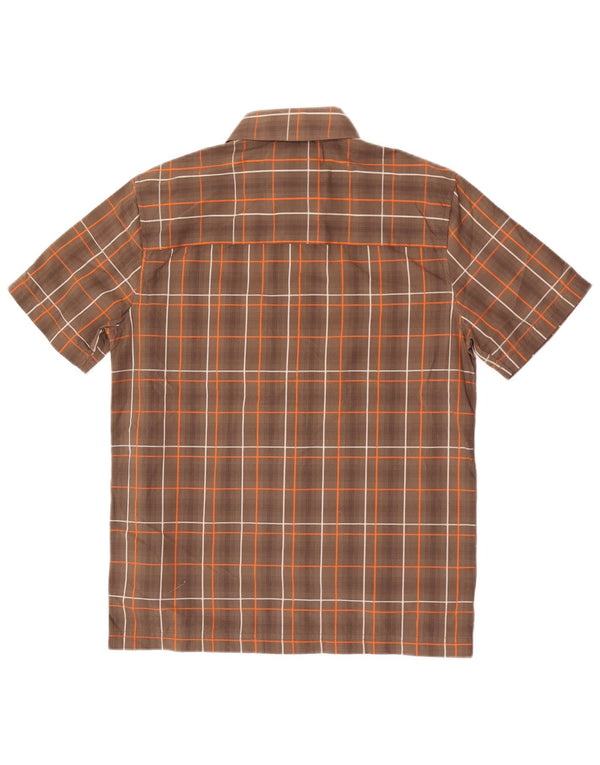 Helly Hansen Chemise à manches courtes pour hommes XS Marron à carreaux Polyester