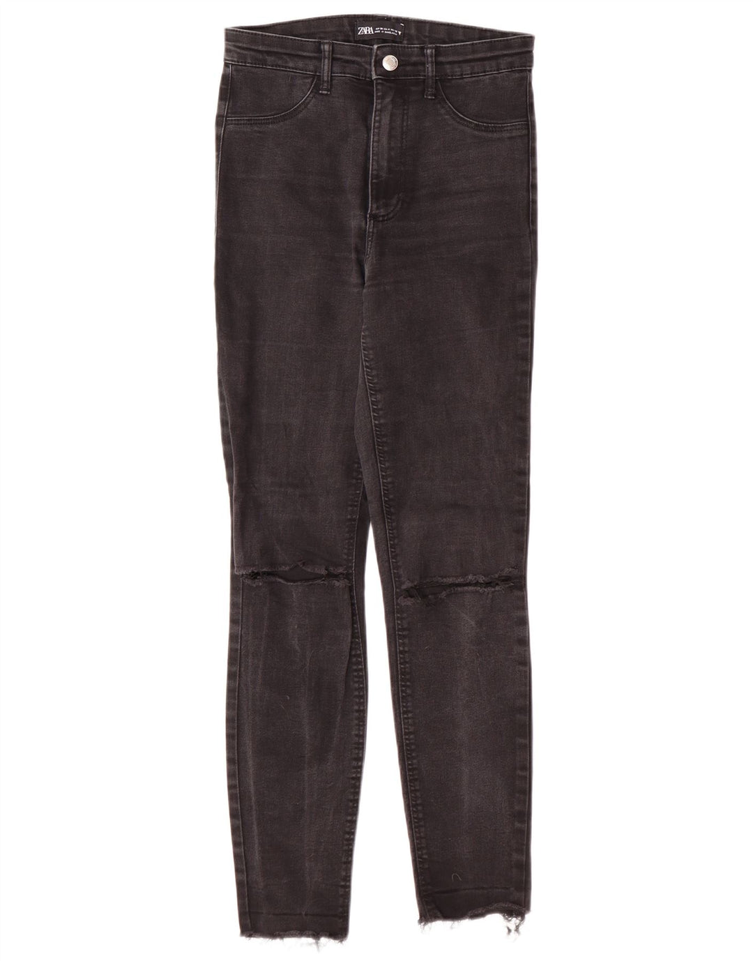 Zara Jean skinny vieilli pour femme EU 36 XS W26 L27 Noir moderne