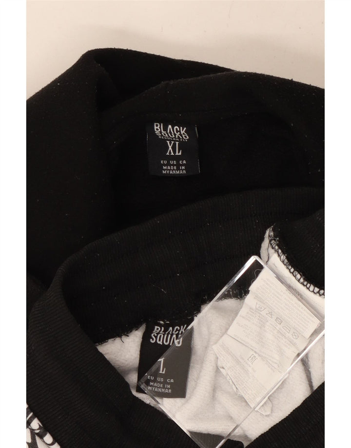 BLACK SQUAD Survêtement complet graphique coupe régulière pour hommes XL blanc colour block