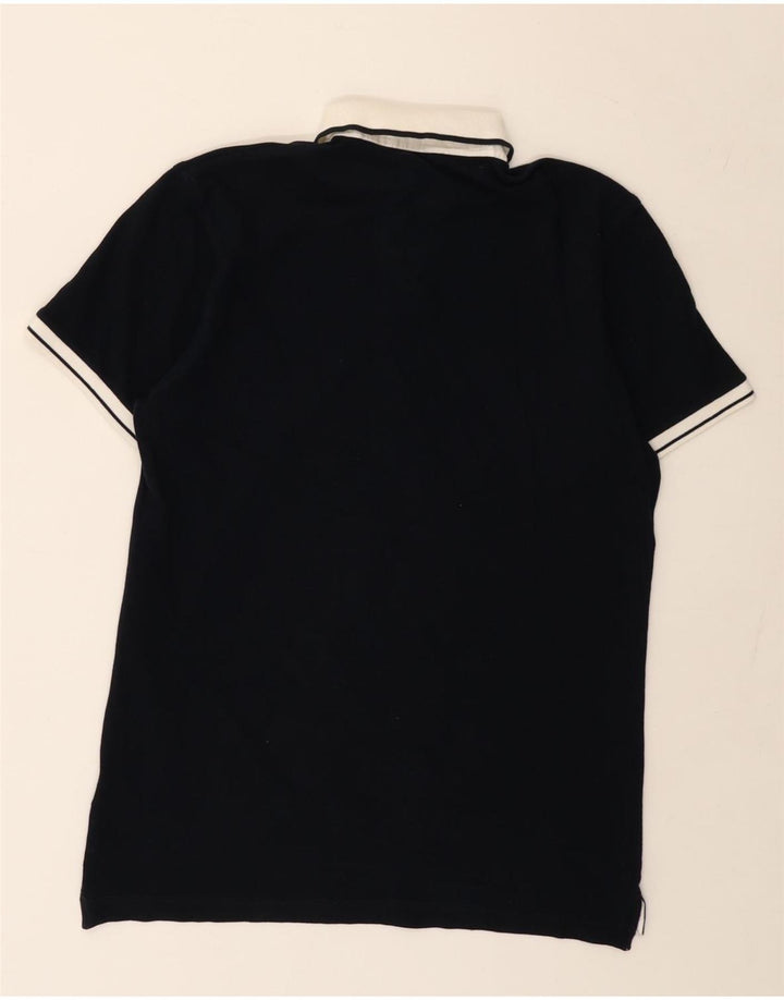 Fay Polo Homme IT 46 Small Bleu Marine Colourblock Coton