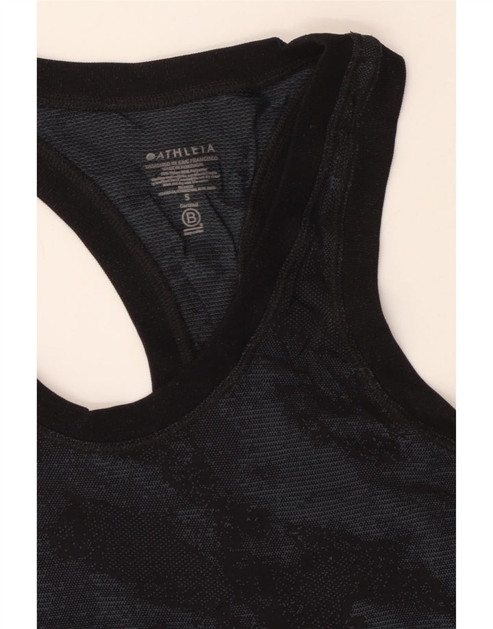 ATHLETA Débardeur pour femme UK 8 Small Noir Camouflage Nylon