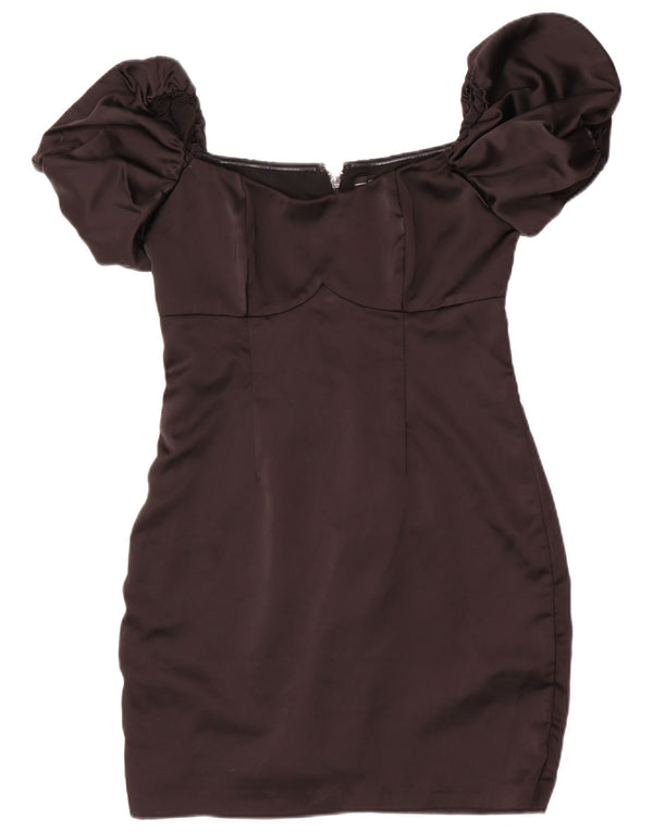 Guess Robe moulante à épaules dénudées pour femme UK 8 Small Noir Polyester