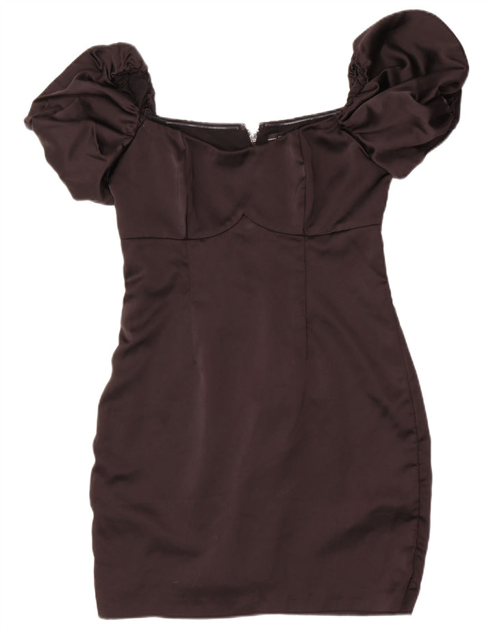 Guess Robe moulante à épaules dénudées pour femme UK 8 Small Noir Polyester