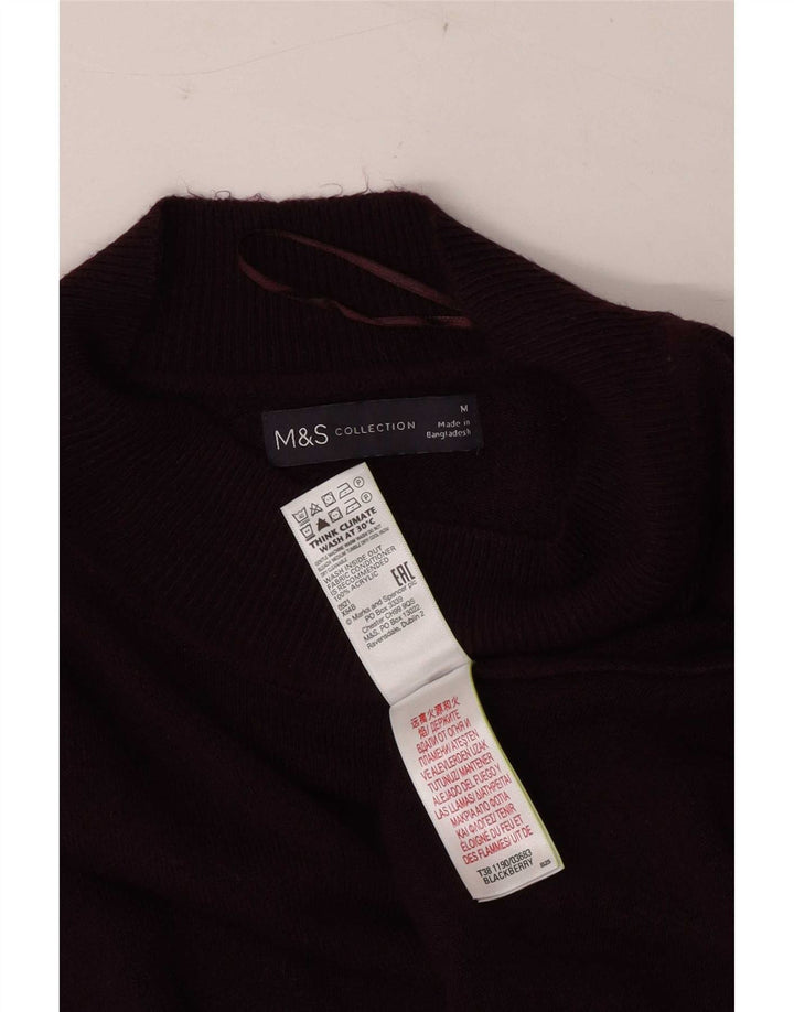 Marks & Spencer Pull col roulé pour femme UK 14 Bordeaux moyen
