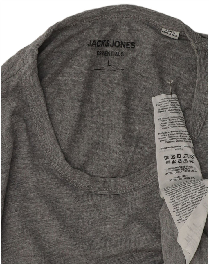 Jack & Jones T-Shirt Homme Haut Large Gris Moucheté Coton