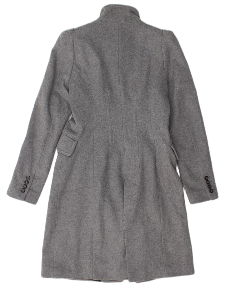 Zara Manteau croisé pour femme UK 12 Laine gris moyen