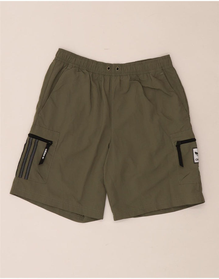 Adidas Short de sport pour homme en nylon kaki moyen