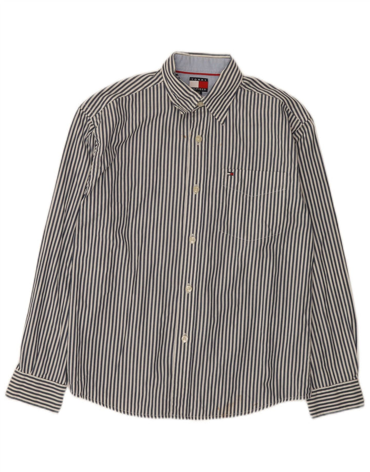 Tommy Hilfiger Chemise Garçon 11-12 ans Coton Rayé Bleu Moyen