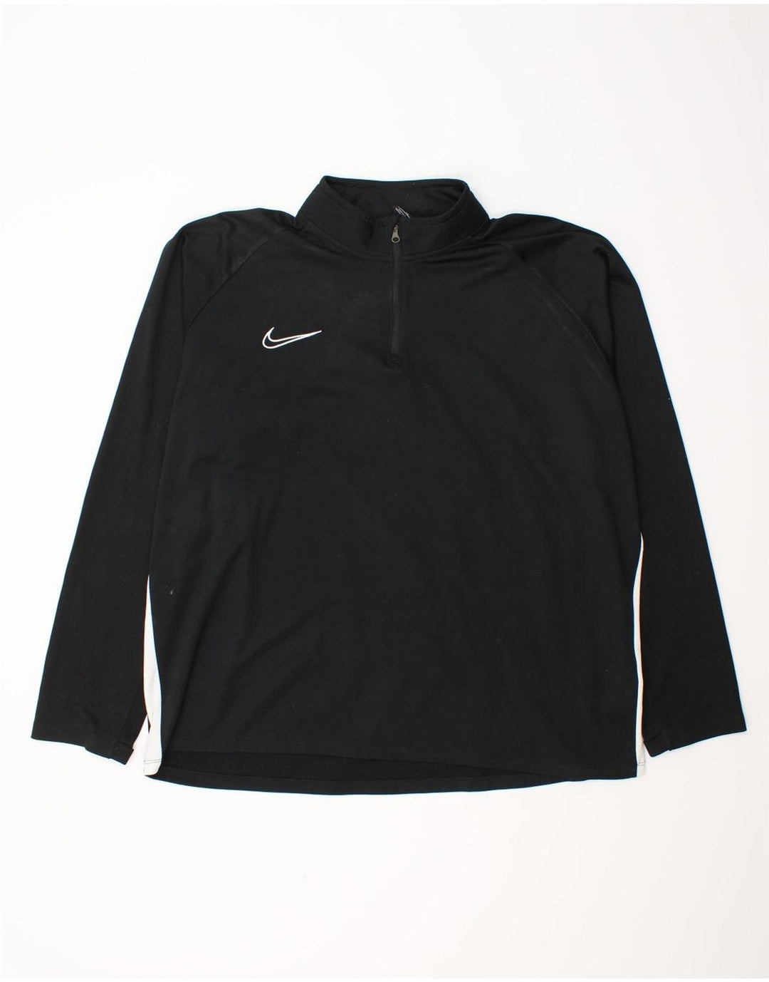 NIKE Haut de survêtement Dri Fit à col zippé pour homme 2XL Noir Colorblock