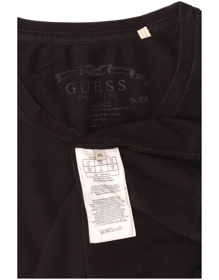 GUESS Haut Homme Manches Longues XL Noir Coton
