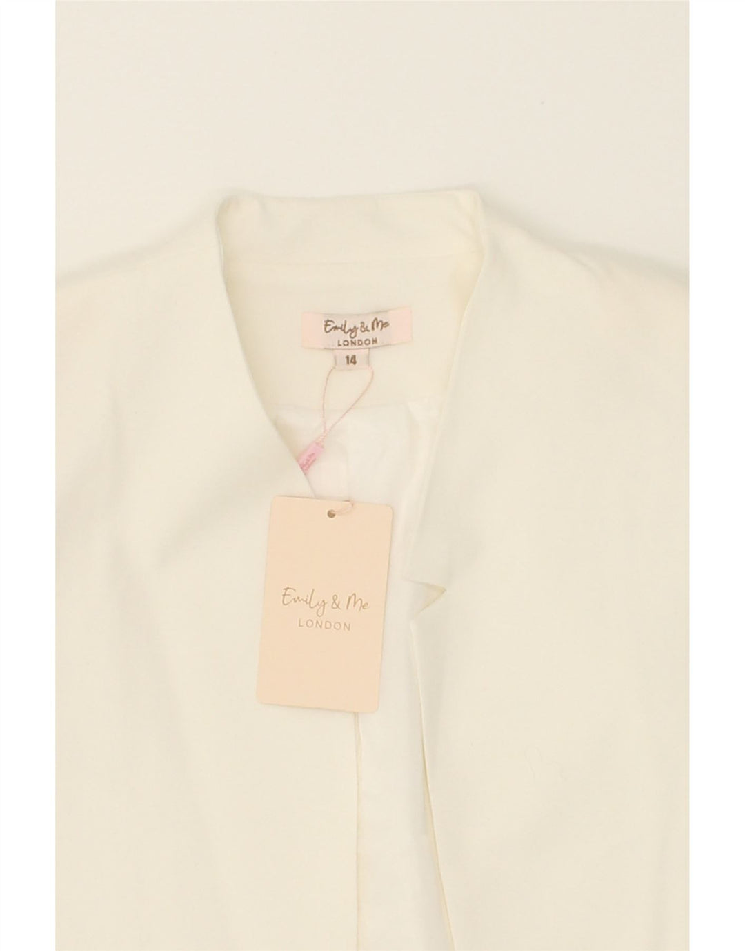 VINTAGE Womens Bolero Jacket UK 14 Large White Polyester Vintage Vintage and Second-Hand Vintage from Messina Hembry 
