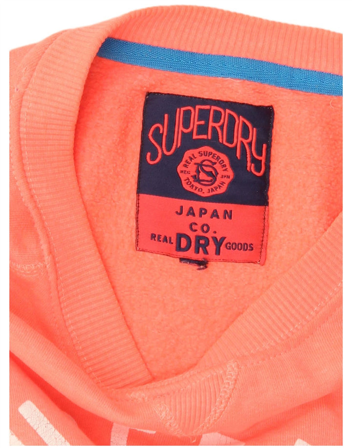 SUPERDRY Sweat-shirt graphique pour femme UK 16 Large Orange