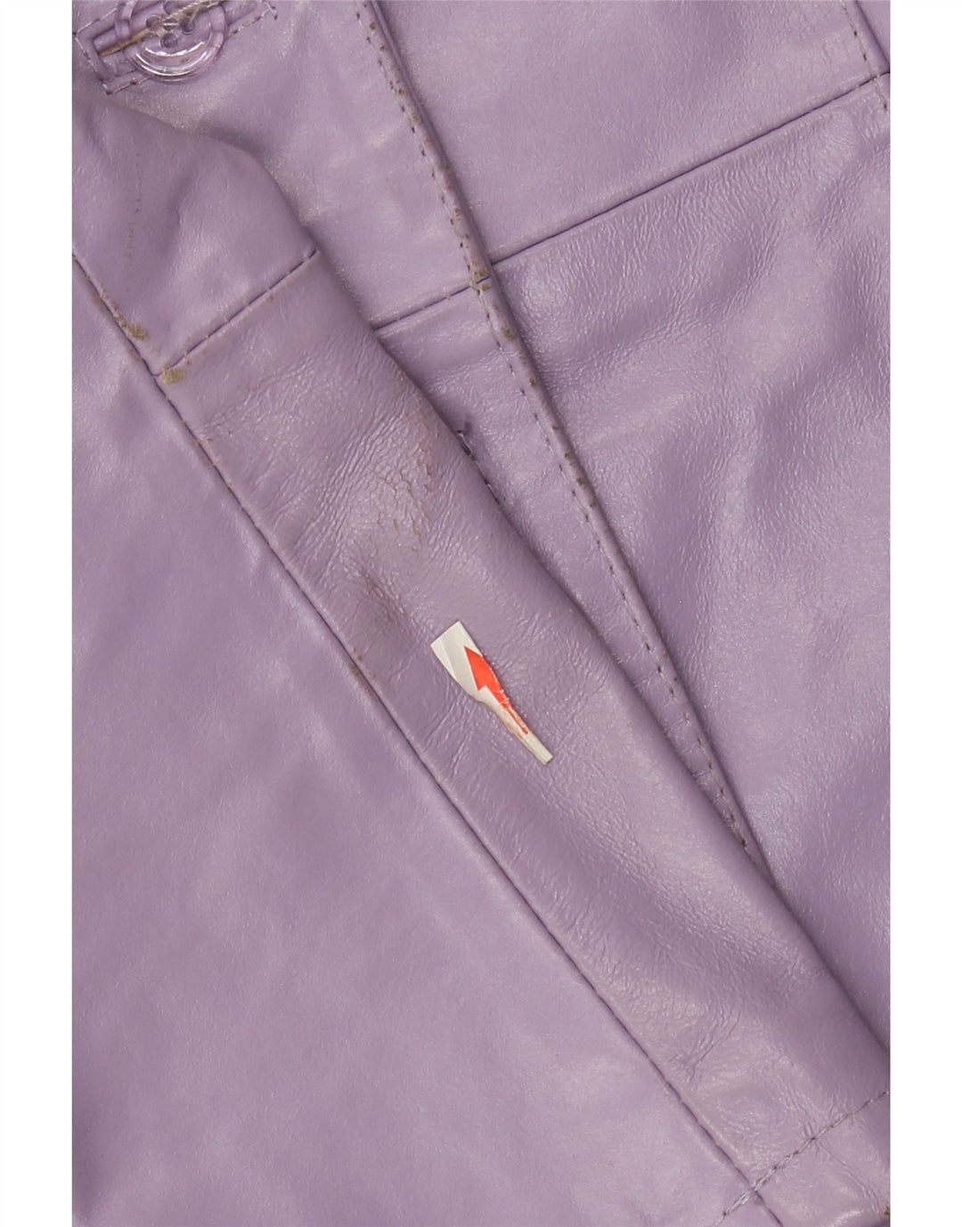 veste en cuir femme vintage UK 14 Grand Violet